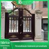 Foshan fábrica de alumínio arte villa villa jardim portão pacote instalação elétrica porta de balanço chinês porta de arte de alumínio chinês