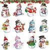 Navidad Decoraciones de Árbol de Navidad Muñeco de Nieve de Madera de Año Nuevo Señales Colgantes de Muñeco de Nieve Navideño Regalos para Fiestas