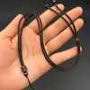 Colgante vintage atrevido con cordón de ébano, colgante de jade y obsidiana, colgante de jade, colgante de cuerda para hombre.