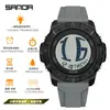 Reloj Electrónico Popular Sanda Transfronterizo para Shopee con Números Grandes, Reloj de Pulsera Multifuncional Impermeable para Estudiantes con Función de Levantar para Iluminar, Reloj Deportivo