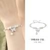 Pulseira de Prata Esterlina S925 Min Cantonese Jade Hetian Prata Quebrada Borboleta para Mulheres Verão Luxo Acessível High-End Pulseira de Contas de Transferência Presente