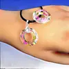 Al por mayor 14mm20mm Colgante Anillo de Ángel Joyería de Cristal para Mujer Aurora Hecho a Mano DIY Accesorios Colgantes de Cuentas