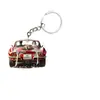 Nuevo producto transfronterizo: colgante acrílico con diseño de coche vintage, llavero, accesorio para mochila, decoración de boda para recién casados