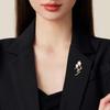 Moda Tulipa Broche Feminino High-end Luxo Elegante Terno Corpete Pin Acessórios Anti-corrida Opala Collar Agulha