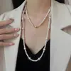 Joias Mais Vendidas, Elegante Pingente Longo de Pérola em Forma de Coração, Pode Ser Enrolado no Colar, Corrente de Clavícula Multicamadas, Novo Estilo