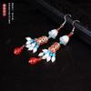 Pendientes de Clip Estilo Ming Antiguo Versátiles Elegantes Pendientes de Clip Nuevo Estilo Chino Falda con Forma de Caballo Accesorios Hanfu Cheongsam Retro