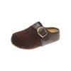 Zapatos de mujer retro versátiles cómodos sin cordones estampado de leopardo 2026 otoño nuevo estilo Birkenstock casual para ir al trabajo planos de suela blanda ligeros