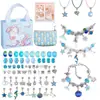 Conjunto de pulseiras de miçangas para crianças, venda quente transfronteiriça, kit DIY para meninas, brinquedo, cor deslumbrante, conjunto de quebra-cabeça de cristal