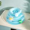 Juguete para Gato Auto-Entretenimiento Alivio del Aburrimiento Plato Giratorio con Bola para Gato Gadget para Gato Varita Teaser Duradero Resistente a Mordiscos Suministros para Mascotas Gatito Juguete para Gato