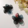 Flor de Organza Estéreo Costurada à Mão Gradiente Colorido Flor de Cinco Pétalas DIY Presilha de Cabelo Corsage Adorno de Cabeça Sapatos e Chapéus Acessórios de Vestuário