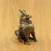 Novo latão vintage angustiado Kirin sândalo queimador de incenso artesanato em casa decoração anti-arte antiga jogo presente atacado