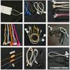 Cuentas Colgantes de Cuerda de Cera al por Mayor en Stock, Cuerda Colgante de Hebilla de Semilla de Plástico Universal Negra y Blanca para Ropa de Hombre y Mujer