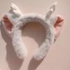 Diadema de Año Nuevo del Dragón, Diadema Linda de Dibujos Animados para Lavado de Cara, Diadema Nezha Bing, Accesorio para el Cabello de Peluche de Dragón Blanco Pequeño
