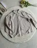 Camisa de Algodão Lavado Listrada Azul e Branco Vintage de Alta Qualidade, Estruturada Estilo Old Money, Estilo Rl, Camisa de Manga Longa Relaxada e Versátil