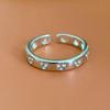 Diseño nicho sentido de alta gama 2024 nuevo anillo lujo exquisito amor anillo abierto moda mujer personalidad marea