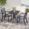 Mesa y Sillas de Madera y Plástico para Patio Exterior Combinación de Mesa y Sillas para Cafetería de Ocio Mesa y Sillas de Comedor de Ocio para Balcón al Aire Libre Jardín