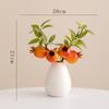 Shumen - Simulación de fruta, caqui, flor de seda, flor falsa, ramo de flores secas, paquete de jarrón, arreglo floral para sala de estar, decoración