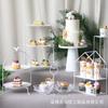 Boda en el Bosque Soporte de Exhibición para Mesa de Postres Blanco Comida Fría Hora del Té Merienda Soporte para Pastel Set Plato para Pastel de Cumpleaños Mesa