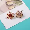 Broche de circonita para ropa, vestido, decoración, pañuelo para la cabeza, bufanda de seda, camiseta, broche pequeño fijo, collar de flores, estilo personalizado, tendencia