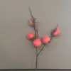 Flores de Ano Novo de 2026 com 2 Cabeças: Romã, Caqui, Maçã, Laranja, Azevinho, Frutas Vermelhas, Fruta da Fortuna, Balde de Bênçãos de Ano Novo, Flores Artificiais