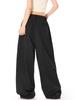 Calça Casual OREETA de Cintura Alta, Perna Larga Reta para Homens e Mulheres, Comprimento Total, Decote Profundo, Versátil, para o Trabalho, Solta, Calça de Comprimento Total, Transfronteiriça