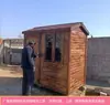 Casa de madera anticorrosión removible con agua, patio de almacenamiento para casa, casa pequeña móvil para niños, sala de almacenamiento, pabellón para mascotas