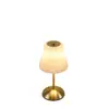 Lámpara de mesa plisada de tela vintage, luz recargable para ambiente de picnic al aire libre, lámpara de noche de arte en hierro con tres ajustes de luz, luz nocturna