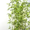 Planta Verde de Bambú Artificial Paisajismo Adorno de Interior Decoración de División Maceta de Piso Decoración Estilo Zen Planta Biomorfa