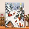 Pintura al óleo digital de Santa Claus transfronteriza para colorear DIY, diseño personalizado basado en imágenes proporcionadas, pintura decorativa acrílica para principiantes, venta al por mayor