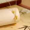 Collar con Borla de Calabaza Escama de Pescado Moda Femenina Nuevo Diseño Folu Chino 2025 Estilo Nuevo Elegante Cadena de Clavícula de Alta Calidad
