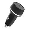 Ventas Directas de Fábrica de Nuevos Cargadores de Coche de Fibra de Carbono Transfronterizos Adecuados para Apple y Samsung, Cargadores de Coche de Doble Carga Rápida Pd60W Totalmente Compatibles