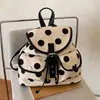 Exquisito y Moderno Mochila de Mujer de Nicho Modelo Nuevo 2026 Mochila Versátil de Lunares para Viajes y Uso Diario