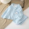 Ropa de Casa para Niños Otoño Nuevo Cardigan Térmico para Niños y Niñas Estilo 2025 Pijama de Manga Larga y Pantalón Largo Enlace Seleccionado Cuidadosamente