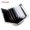 Fabricante Aço Inoxidável Anti-Magnético Porta-Cartão de Banco Bolsa para Cartão de Crédito 10 Compartimentos para Cartões Caixa de Cartões 6 Compartimentos para Cartões Caixa de Cartões de Metal Caixa para Carteira de Motorista