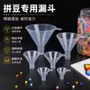 Embudo de plástico, embudo para rellenar cuentas, embudo hecho a mano para cuentas, embudo de almacenamiento, herramienta de almacenamiento, diseño a prueba de fugas, embudo cónico