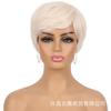 Europa y Estados Unidos transfronterizo spot segunda mano Europa y Estados Unidos peluca cabello corto liso mecanismo fibra química peluca tocado Pixie Cut Pelucas