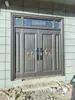 Puerta Doble de Aleación de Zinc de Cuatro Paneles para Entrada de Villa, Puerta Antirrobo para Entrada de Patio, Adecuada para Casas de Campo de Construcción Propia