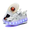 Patines de Ruedas Luminosos Nuevos de Verano Personalizados con Ruedas Dobles, Recargables, Parte Superior Transpirable, Zapatos Casuales de Moda para Niños y Niñas