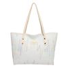 Bolsa Tote Portátil de Gran Capacidad para Mujer 2025 Verano Nuevo Color de Contraste Rayas Casual Versátil Bolso de Hombro de Alta Gama