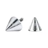 Aretes de Cono Apuntado de Aleación de Titanio F136 Aretes de Hueso de Oreja Roscados Interna y Externamente de Titanio G23 Piezas de Repuesto para Joyería de Piercing Corporal