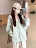Cárdigan Negro de Estilo Casual para Mujer, Nuevo Modelo Primavera 2026, Estilo Coreano para Principios de Primavera, Sudadera con Capucha Holgada