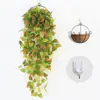 Trepadeiras artificiais com folhas de plástico, adequadas para pendurar na parede interna, plantas pendentes e cestos suspensos.