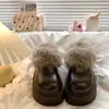 Zuecos de Plataforma con Cuña para Mujer con Forro de Piel para Uso en Exteriores, Nuevos Zapatos de Algodón Impermeables Estilo Birkenstock de Invierno 2026