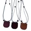 Minimalista Lazy Style Fone de ouvido Bolsa Colar Blogueira Feminina com Explosões Côncavo Formato Pescoço Pendurado Mini Pequena Bolsa Suéter Corrente