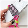 Funda para teléfono Wave Love clip trasero cordón de color contrastante clip ovalado inglés universal clip universal anti-pérdida
