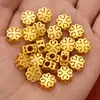Accesorios de oro antiguo oro viejo oro arena oro mate hueco trébol de cuatro hojas cuentas sueltas pulsera material para joyería diy