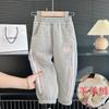 Pantalones de Felpa para Niños, Pantalones Gruesos, Ropa Exterior Deportiva Casual, Pantalones de Felpa Sueltos para Bebé, Pantalones de Chándal de Invierno para Niños Pequeños y Medianos