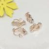 Clip de oreja triangular sin agujero para la oreja accesorios pendientes sin dolor incrustado circonita de 4 mm pendientes estilo Ins pendientes DIY hechos a mano material para hacer pendientes