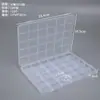 Caixa Plástica Transparente com Tampa de 10 Compartimentos, 15 Compartimentos, 24 Compartimentos, 28 Compartimentos para Organizar Miçangas, Joias, Ferragens e Equipamentos de Pesca
