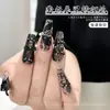 Pegatinas de Transferencia para Uñas con Borde de Encaje Estilo Trendy Ins Puro Deseo Blanco y Negro Encaje Floral Papel de Transferencia de Uñas Ultradelgado